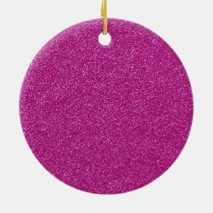 Festive Chic Pink Glitter Background Romantic Ceramic Tree Decoration
