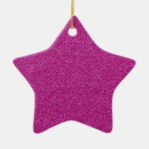 Festive Chic Pink Glitter Background Romantic Ceramic Tree Decoration