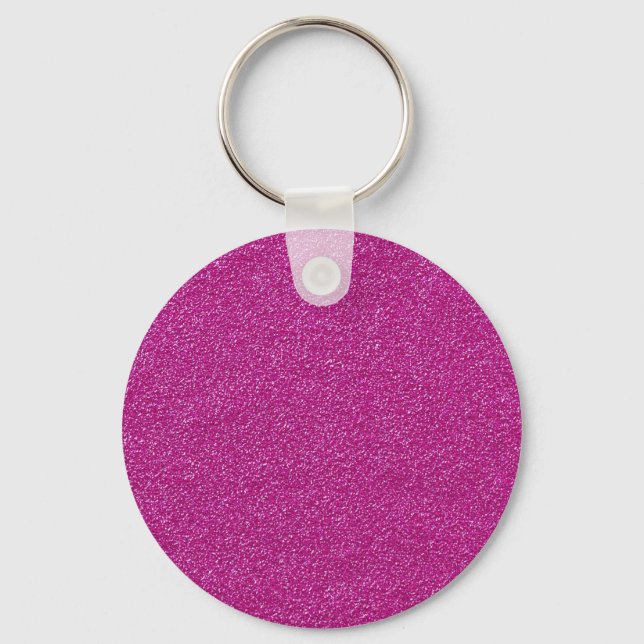 Festive Chic Pink Glitter Background Romantic Key Ring (Front)