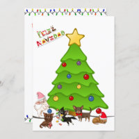 Festive Chihuahua Christmas Party Invitations