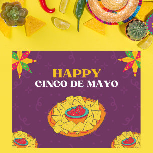 Festive Chips and Salsa Cinco de Mayo Postcard