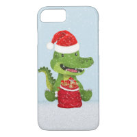 festive Christmas alligator Santa
