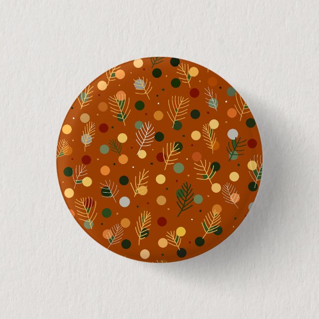 Festive Christmas and New Year pattern  3 Cm Round Badge (Front)