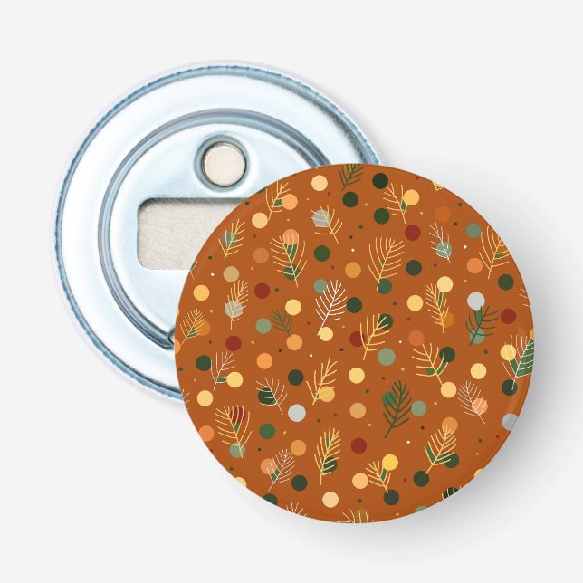 Festive Christmas and New Year pattern  Bottle Opener (Front)