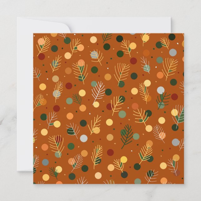 Festive Christmas and New Year pattern  Card (Front)