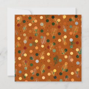 Festive Christmas and New Year pattern  Card