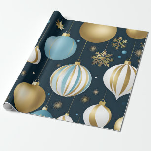 festive christmas balls wrapping paper