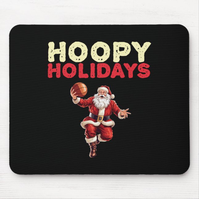 Festive Christmas Basketball Santa 2  Mouse Mat (Front)