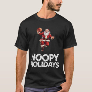 Festive Christmas Basketball Santa T-Shirt