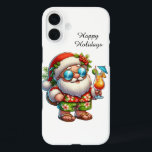 Festive Christmas beach customisable Santa  iPhone 16 Plus Case<br><div class="desc">Festive Christmas beach customisable Santa iPhone 16 Plus Case</div>