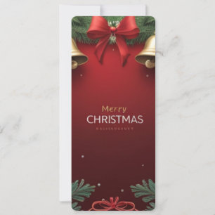 Festive Christmas Bells and Ornaments design Card