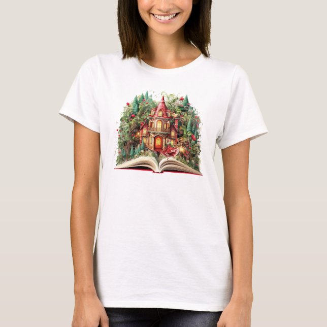 Festive Christmas Book Design T-Shirt (Front)