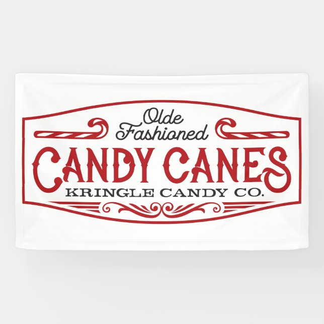 Festive Christmas Candy Cane company candy bar Banner (Horizontal)