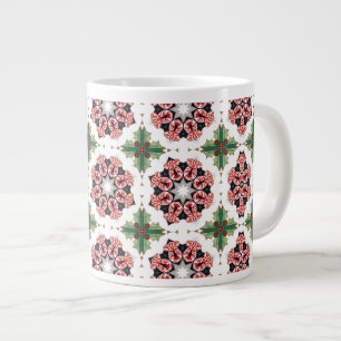 Festive Christmas Candy Cane Large Coffee Mug
