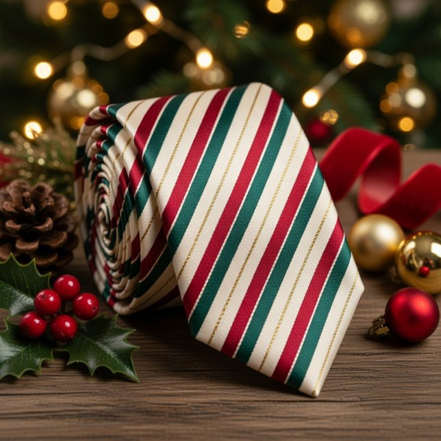 Festive Christmas Candy Cane Stripe Tie (Creator Uploaded)