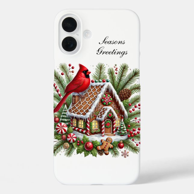 Festive Christmas Cardinal Holiday  Case-Mate iPhone Case (Back)