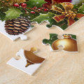 Corner Wrap Labelling Festive Christmas Caroler's corner Jigsaw Puzzle | Zazzle