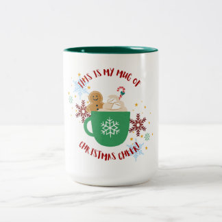 Festive Christmas Cheer Mug with Gingerbread Man a
