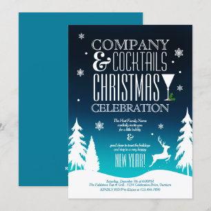 Festive Christmas Cocktail Party Invitation
