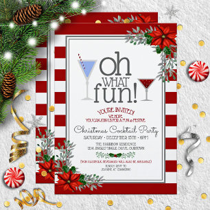 Festive Christmas Cocktail Party Invitation