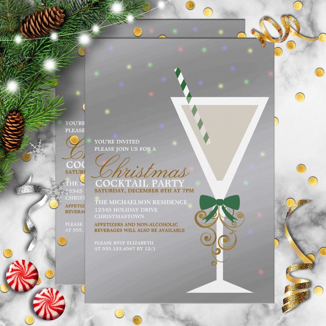 Festive Christmas Cocktail Party Invitation (Creator Uploaded)