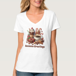 Festive Christmas coffee chocolate customisable T-Shirt