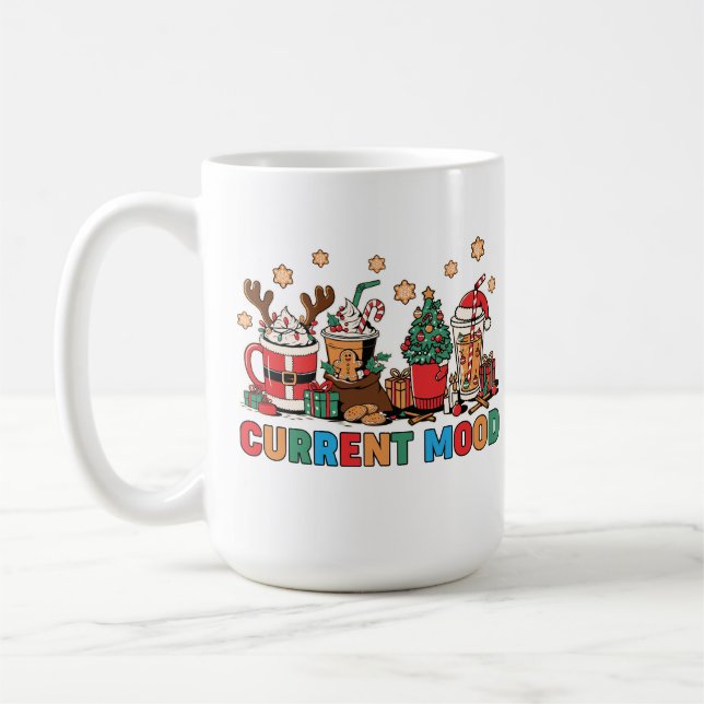 Festive Christmas Coffee Cups With Playful Designs (Left)