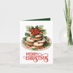 Festive Christmas cookie add text  Holiday Card