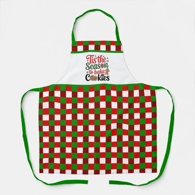 Festive Christmas cookie baking Season Apron (Front)