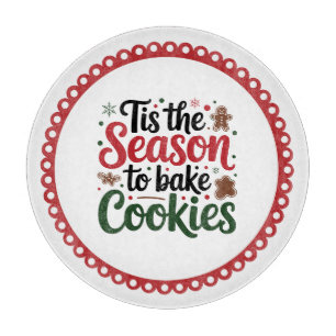 Festive Christmas cookie baking Season Cutting Board