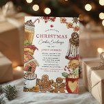 Festive Christmas Cookie Exchange  Invitation<br><div class="desc">Invite friends and family round for a cookie exchange party during the festive season. These cute watercolor invitations make you feel all warm inside just looking at them! Design features an array of watecolor christmas sweet treats and hot drinks, decorated with winter foliage. The modern template is easy to customise....</div>