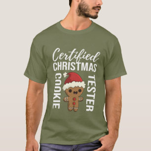 Festive Christmas cookie tester word art T-Shirt