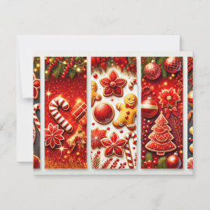 Festive Christmas Cookies and Glittery Holiday Card