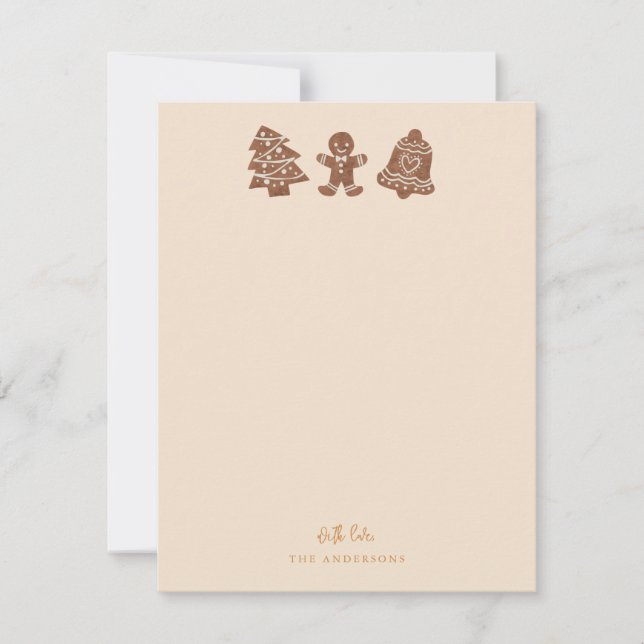 Festive Christmas Cookies Yellow Card (Front)