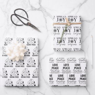 festive Christmas covid 2020 word art Wrapping Paper Sheet