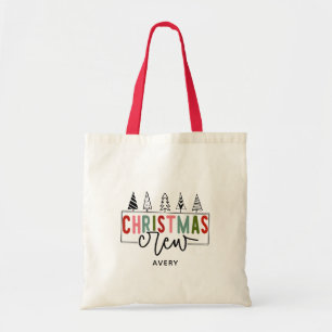 Festive Christmas Crew Personalised Tote Bag