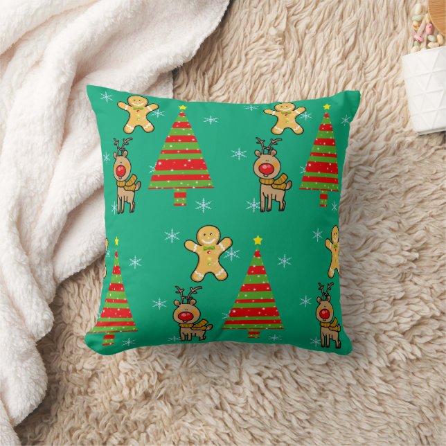 festive Christmas Cushion (Blanket)