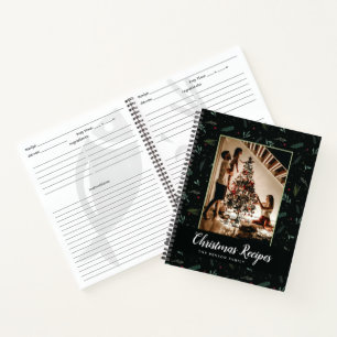 Festive Christmas Custom Photo Recipe Book