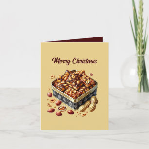 Festive Christmas customisable candy Holiday Card
