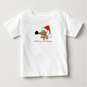 Festive Christmas Dachshund Dog Baby T-Shirt
