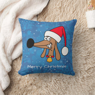 Festive Christmas Dachshund Dog Cushion