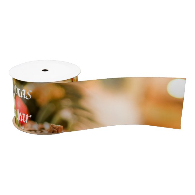 Festive Christmas Decoration  Satin Ribbon (Spool)