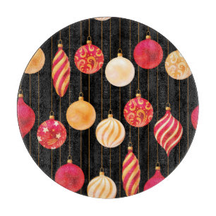 Festive Christmas Decorations Pattern Cutting Board