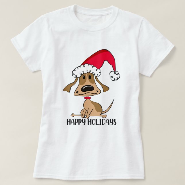 Festive Christmas Dog T-Shirt (Design Front)