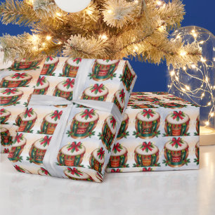Festive Christmas Drums Wrapping Paper