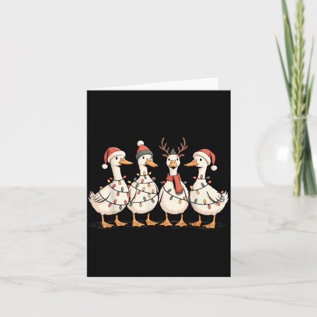 Festive Christmas Ducks Decorative Jolly Xmas Holi Card (Front)