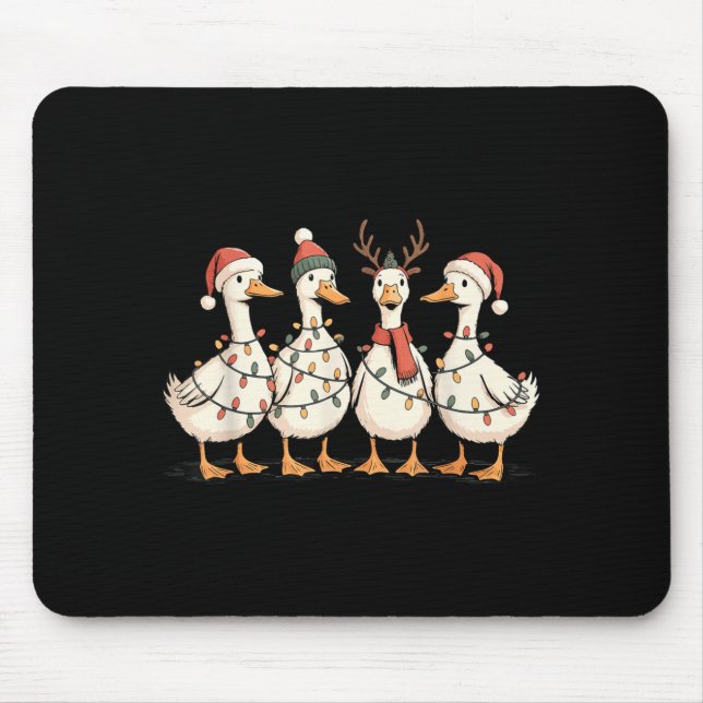 Festive Christmas Ducks Decorative Jolly Xmas Holi Mouse Mat (Front)