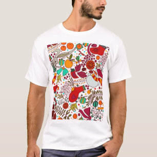 Festive Christmas Elements Seamless Design T-Shirt