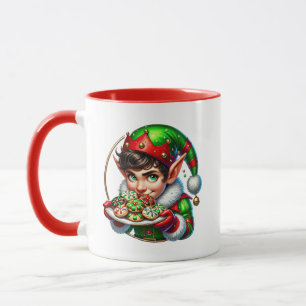 Festive Christmas elf add monogram Mug