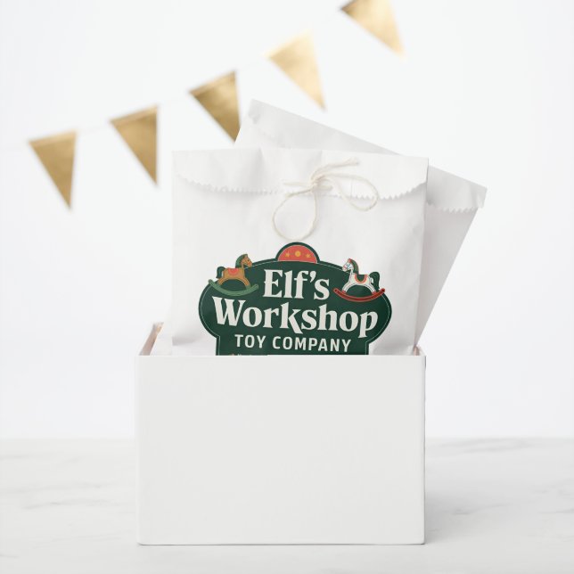 Festive Christmas Elf workshop party  Favour Bags (Party)